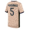 Maglia ufficiale Paris Saint Germain Lucas Marquinhos 5 4th Jordan 2023-24 per Uomo